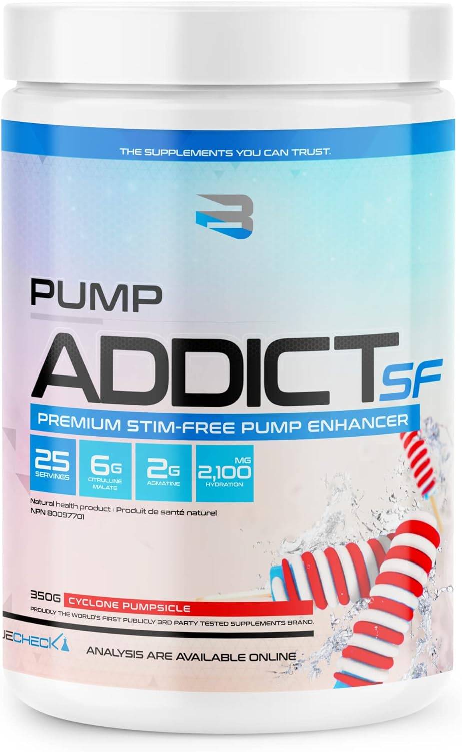 Believe Supplements Pump Addict Stim-Free - Cyclone Pumpsicle 350 g - Workout Supplement