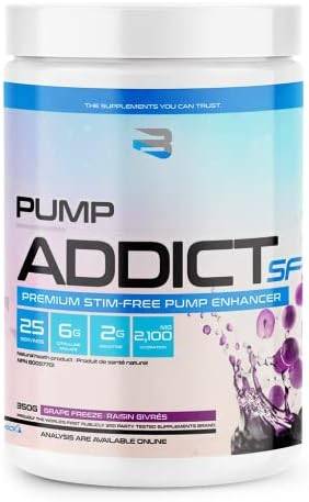 Believe Supplements Pump Addict Stim-Free - Grape Freeze 350 g - Workout Supplement