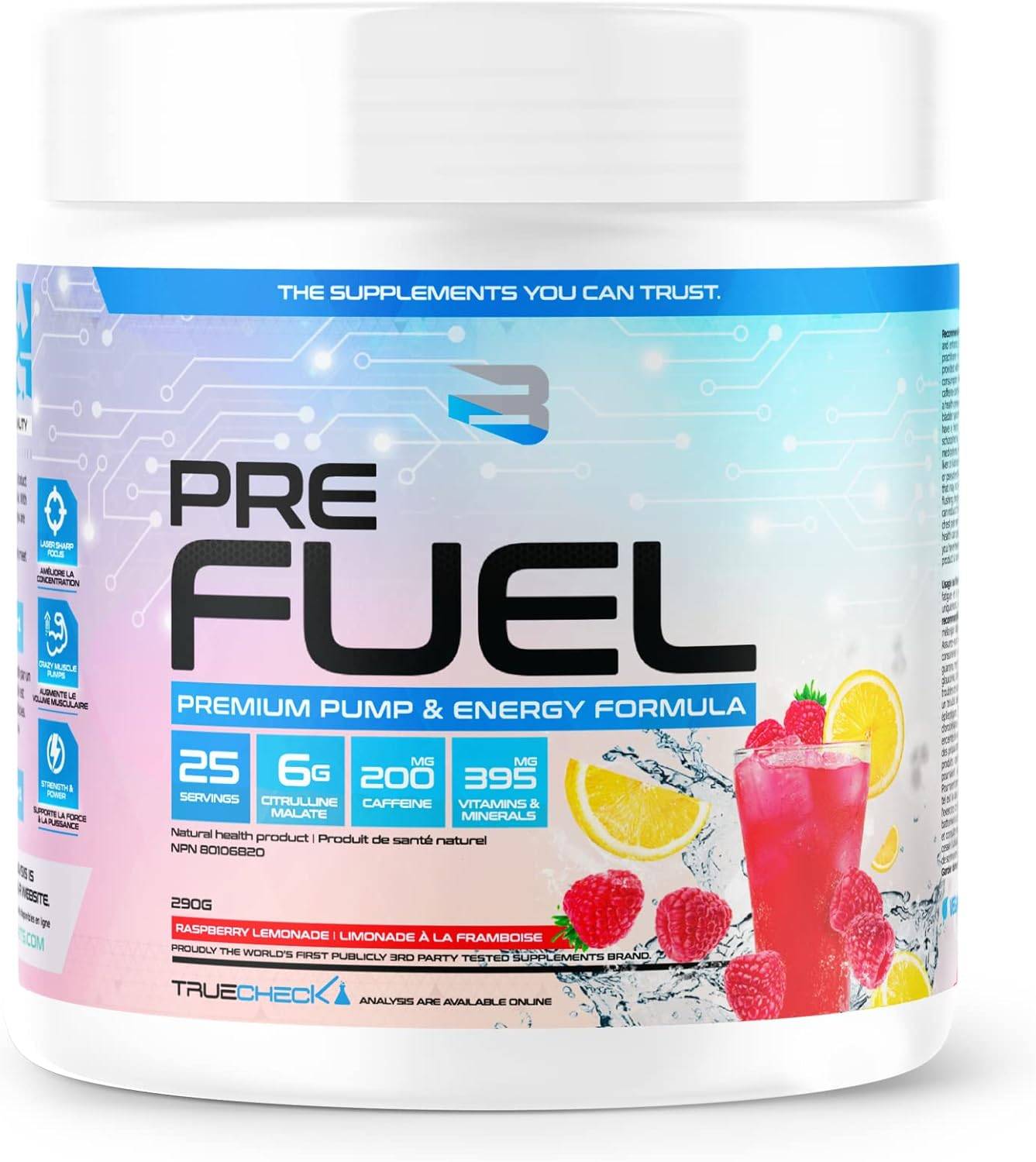 Believe Supplements Pre Fuel - Raspberry Lemonade 290 g - Pre-workout