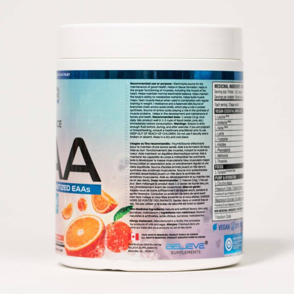 Believe Supplements Performance EAA - Tropical Orange 390 g - Amino Acids