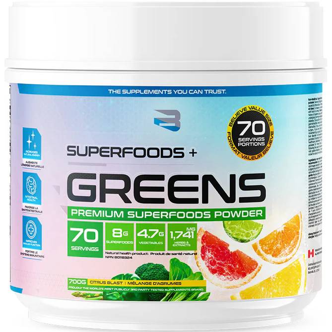 Believe Supplements Superfoods + Greens - Citrus Blast 700 g - Greens