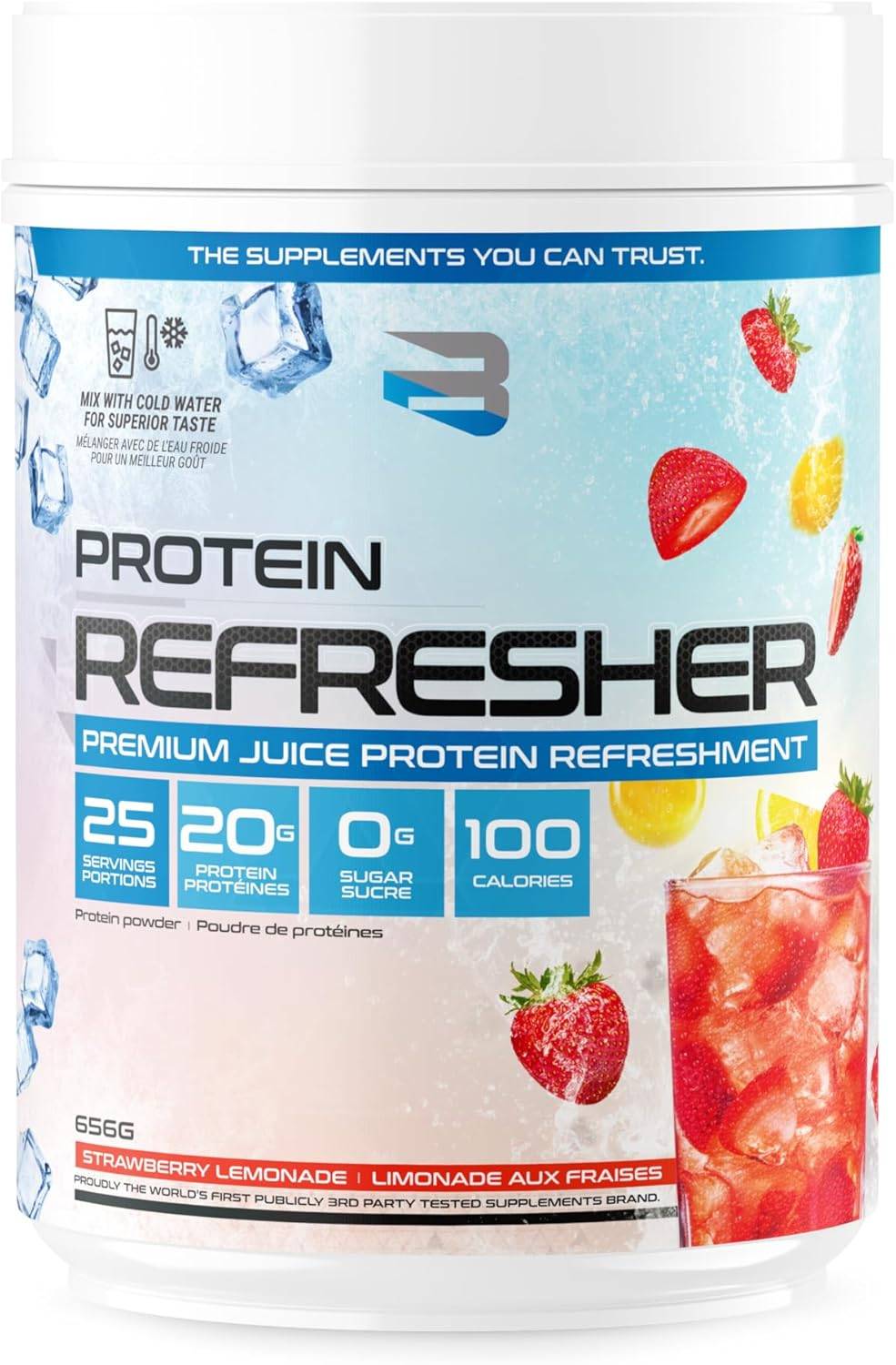 Believe Supplements Protein Refresher - Strawberry Lemonade 656 g - Protein Powder