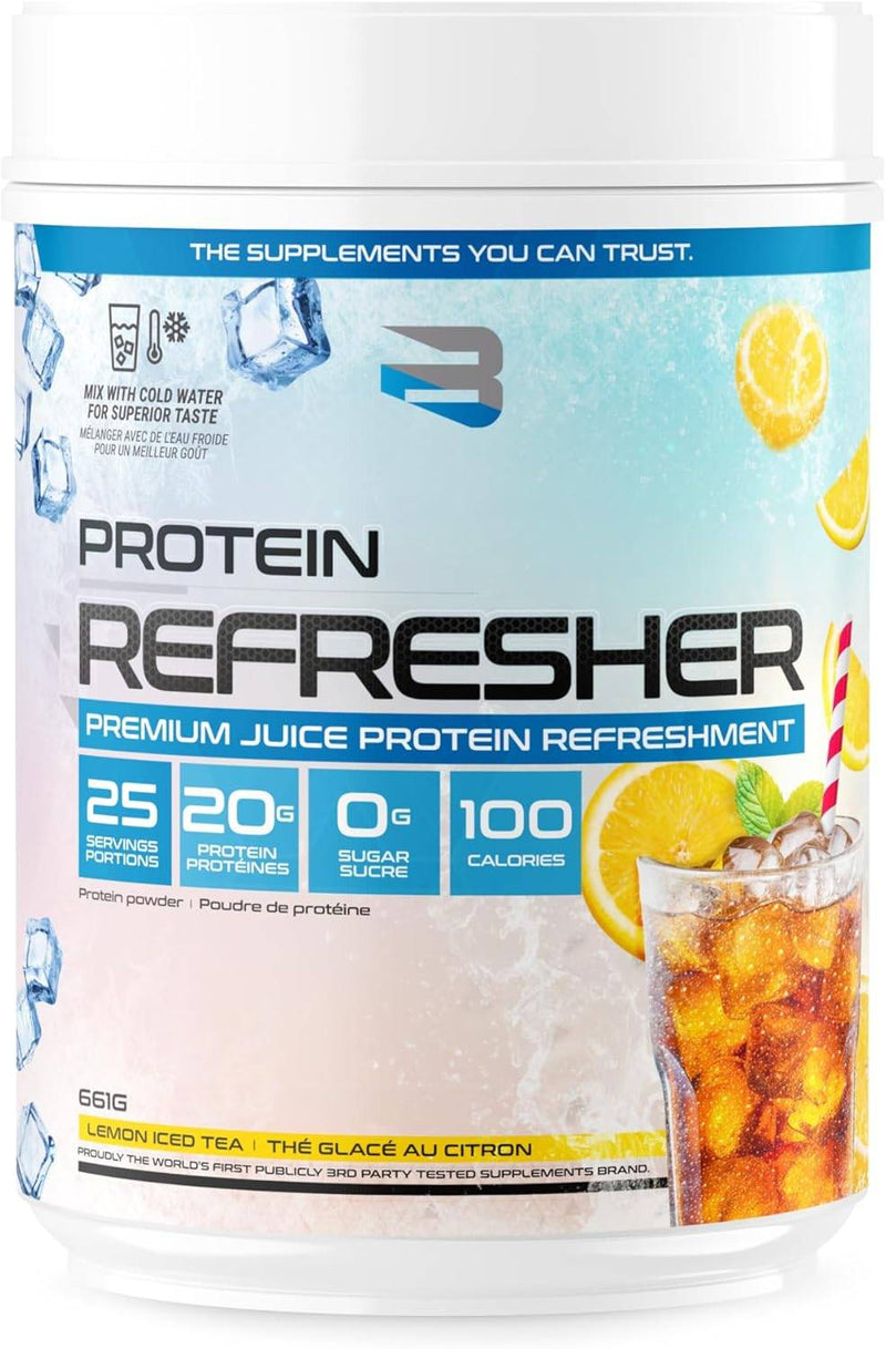 Believe Supplements Protein Refresher - Lemon Iced Tea 656 g - Protein Powder