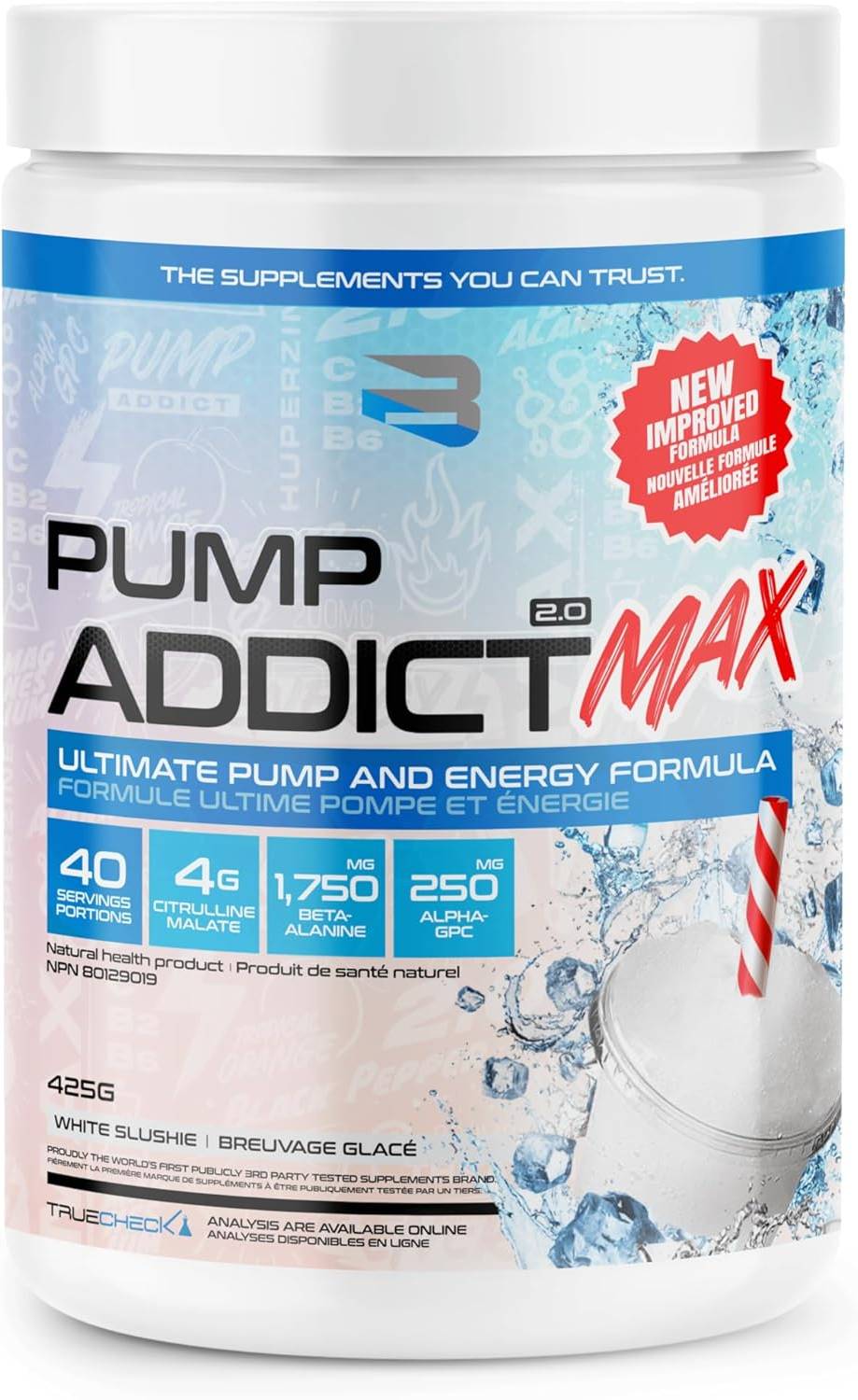 Believe Supplements Pump Addict MAX - White Slushie 425 g - Pre-workout