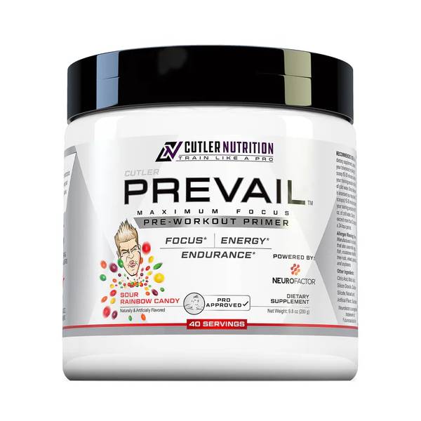 Cutler Nutrition Prevail - Sour Rainbow Candy 40 servings - Pre-workout