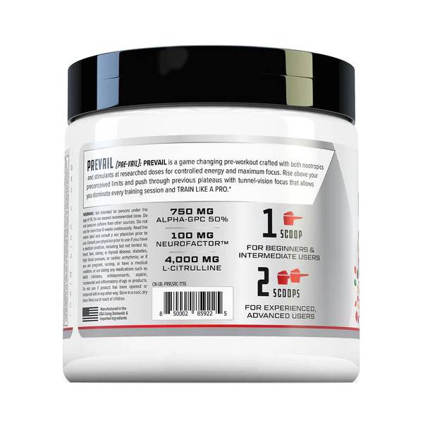 Cutler Nutrition Prevail - Sour Rainbow Candy 40 servings - Pre-workout