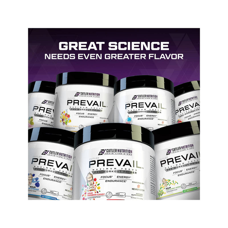 Cutler Nutrition Prevail - Sour Rainbow Candy 40 servings - Pre-workout