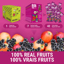 Bob Snail Stripes - Apple Black Currant 7-Pack - Dried Fruits