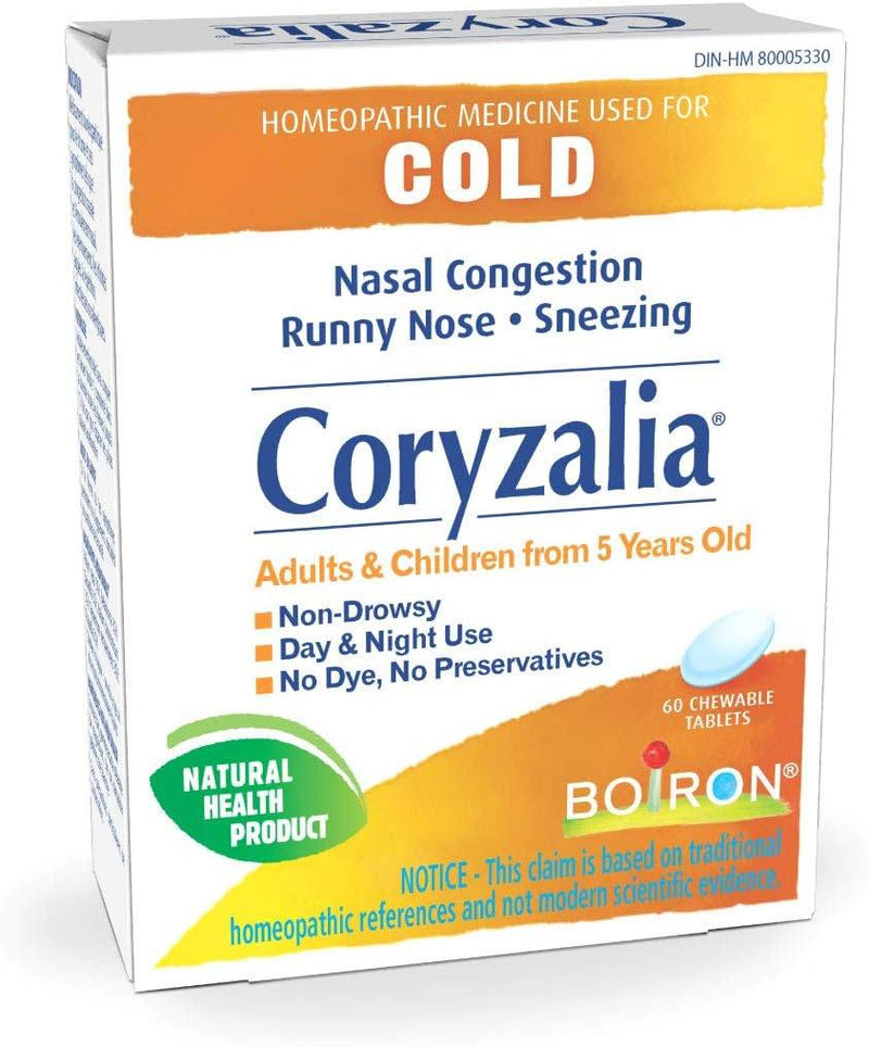 Boiron Coryzalia 60 chewable tablets