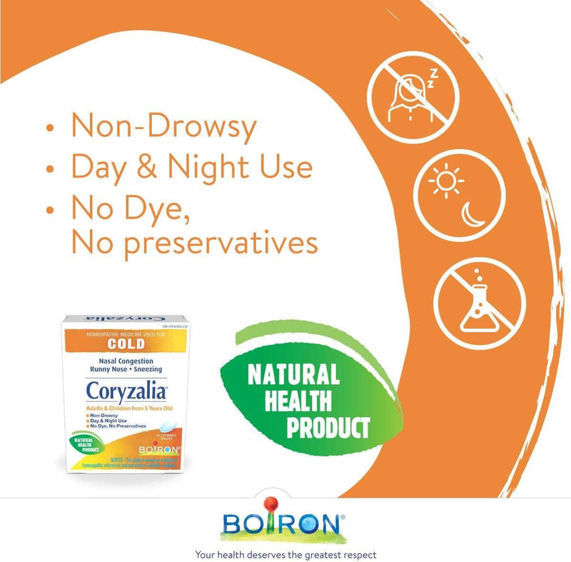 Boiron Coryzalia 60 chewable tablets