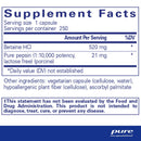 Pure Encapsulations Betaine HCl Pepsin - 250 capsules - Enzymes