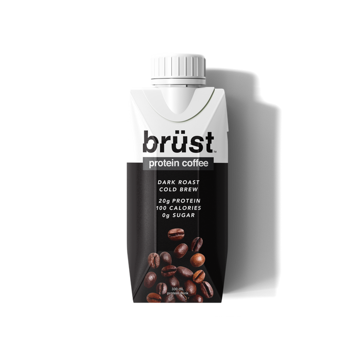 Brüst Cold Brew Protein Coffee - Dark Roast (12x330ml)