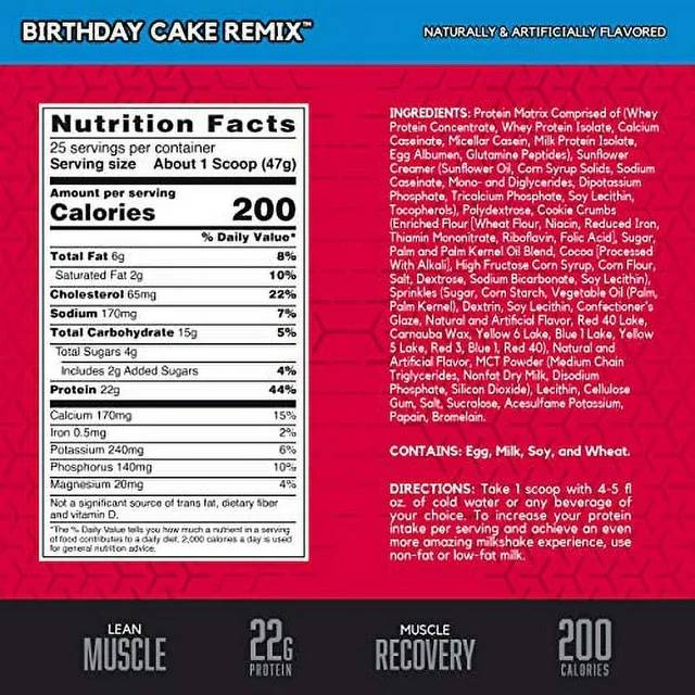 BSN syntha-6 coldstone Birthdayday Cake Remix / 2.59lbs
