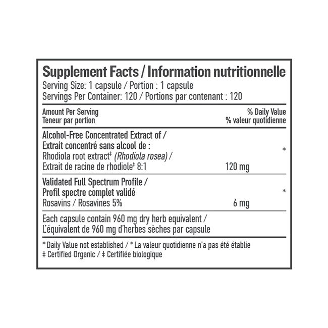 Botanica Rhodiola - 120 capsules - Herbals