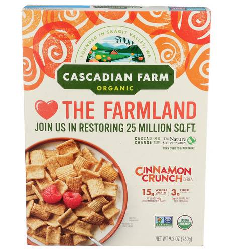 Cascadian Farm Organic Cinnamon Crunch Cereal Cinnamon / 9.2 Oz