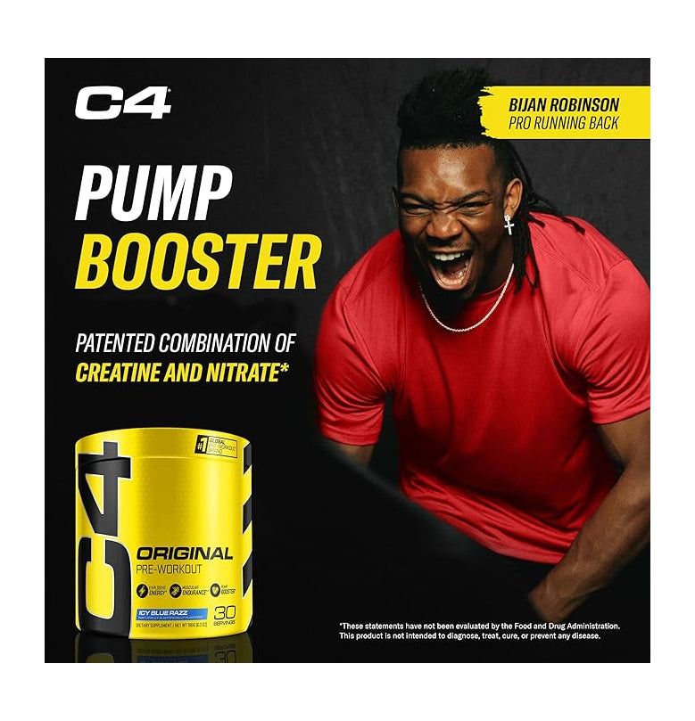 CELLUCOR C4 Original Pre-Workout - Icy Blue Razz 60 servings - - Pre-Workout