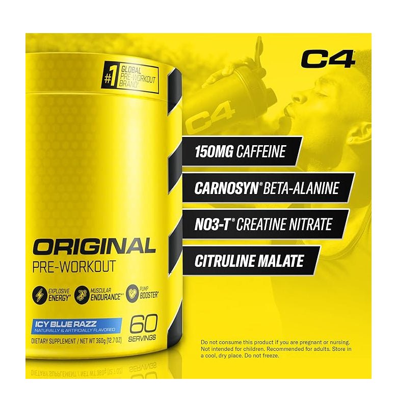CELLUCOR C4 Original Pre-Workout - Fruit Punch 60 servings - - Pre-Workout