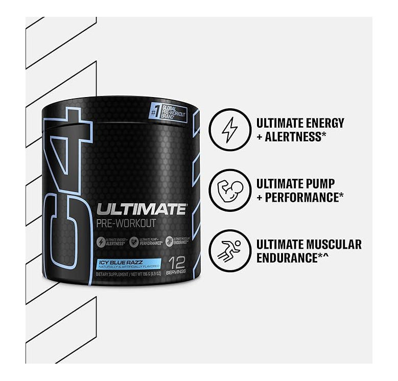 CELLUCOR C4 Ultimate Pre-Workout Icy Blue Razz / 12 servings / -