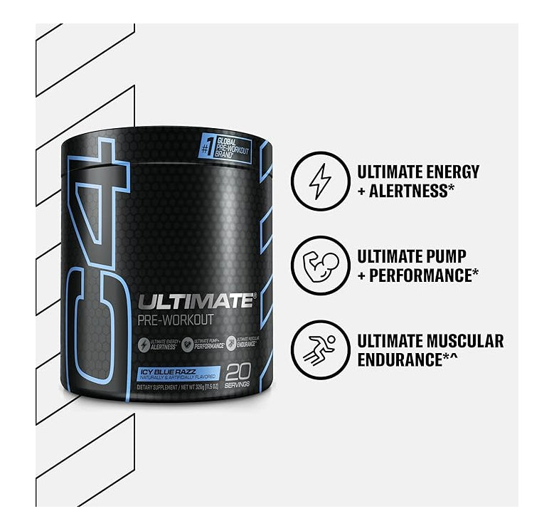 CELLUCOR C4 Ultimate Pre-Workout Icy Blue Razz / 20 servings / -