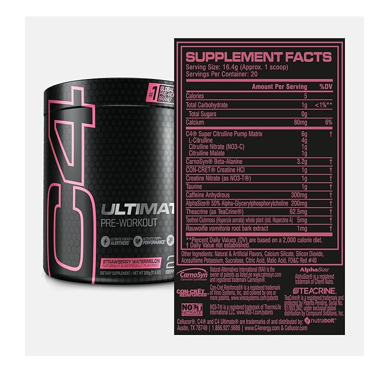 CELLUCOR C4 Ultimate Pre-Workout Strawberry Watermelon / 20 servings / -