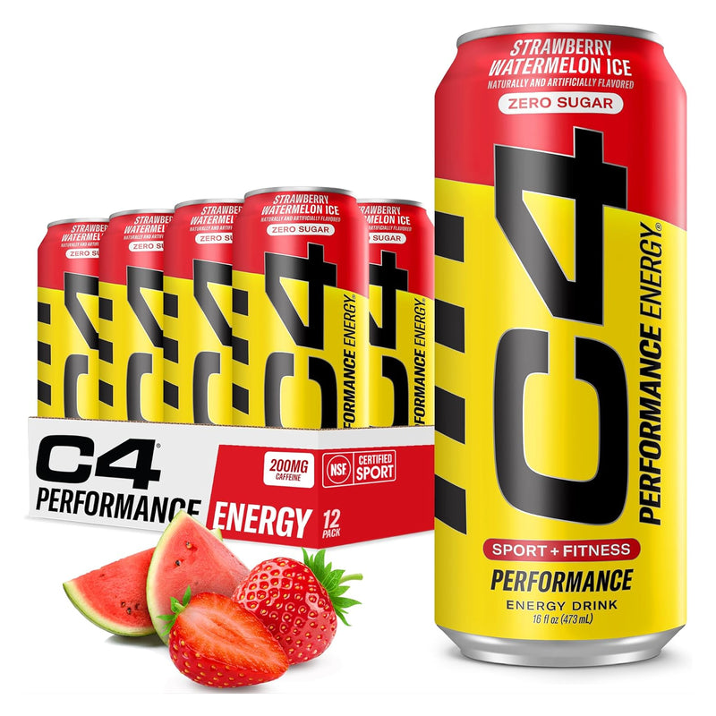 CELLUCOR C4 Energy (Carbonated) RTD Strawberry-Watermelon Ice / 12-pack / -