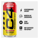 CELLUCOR C4 Energy (Carbonated) RTD - Strawberry-Watermelon Ice 12-pack - Energy Drinks