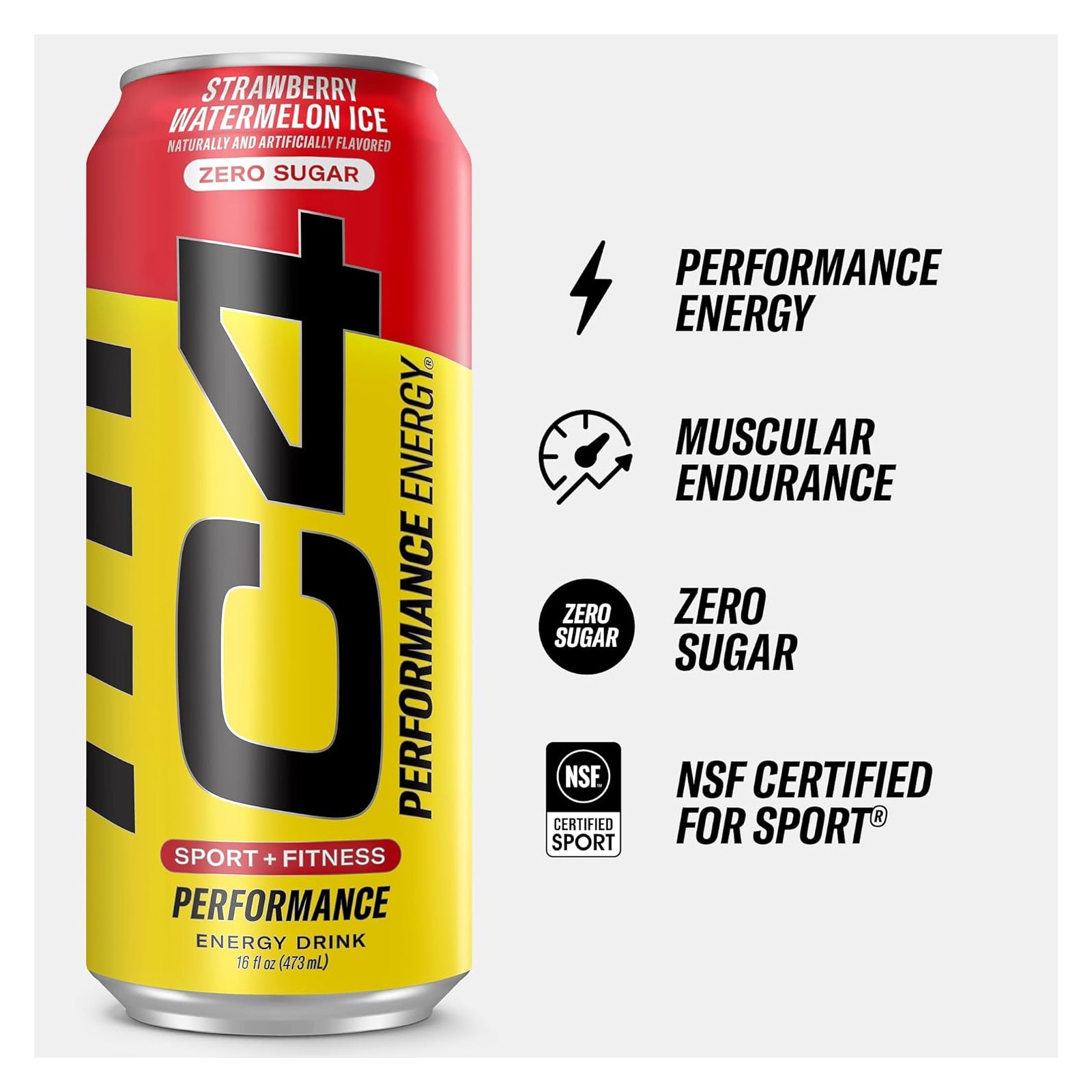 CELLUCOR C4 Energy (Carbonated) RTD Strawberry-Watermelon Ice / 12-pack / -