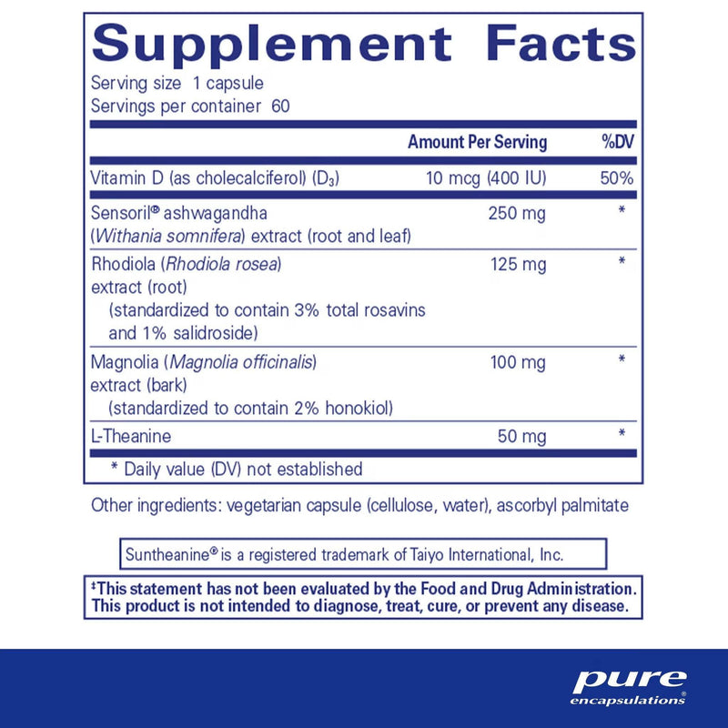 Pure Encapsulations Cortisol Calm  60 capsules