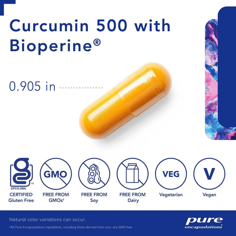 Pure Encapsulations Curcumin 500 with Bioperine 60 capsules