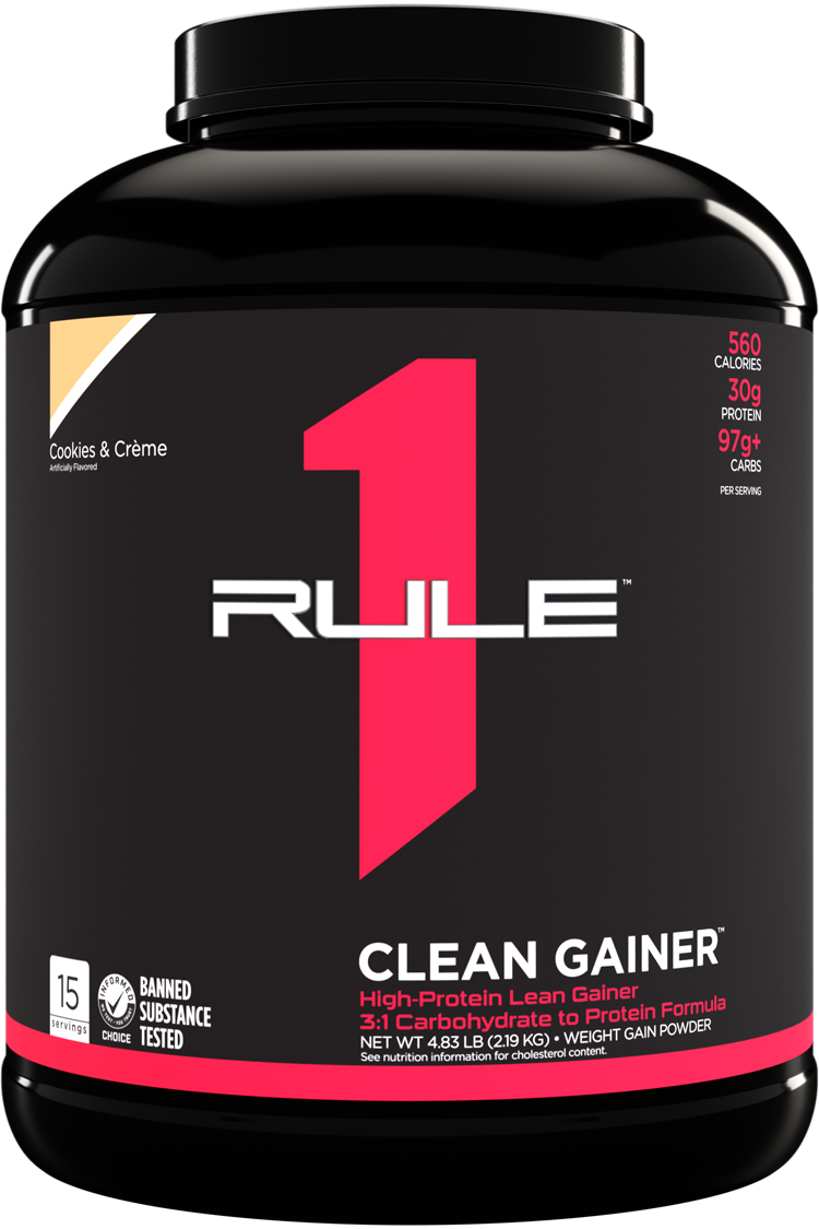 Rule 1 Clean Gainer - Cookies & Creme 5lbs - Protein Powder