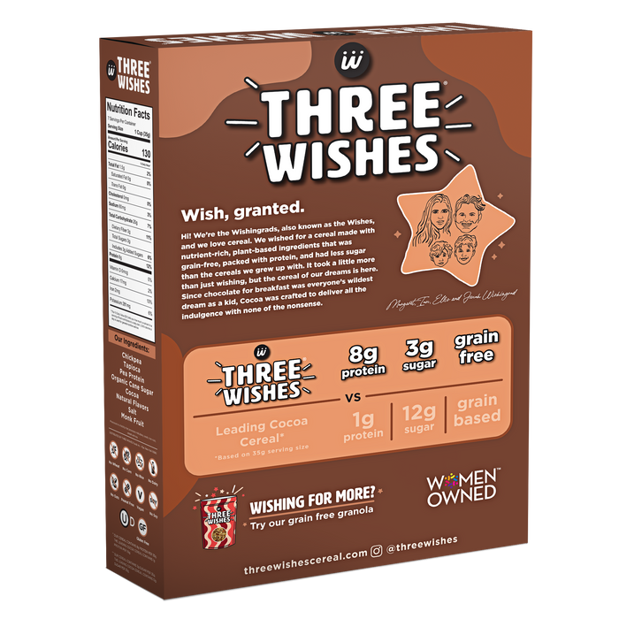 Three Wishes Grain Free Cereal - Cocoa 8.6 Oz - Cereals