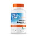 Doctor's Best Collagen Types 1 & 3 1000mg With Peptan & Vitamin C - 180 Tablets - Collagen