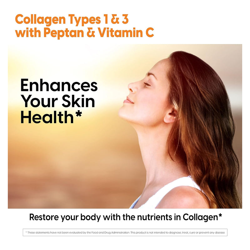 Doctor's Best Collagen Types 1 & 3 1000mg With Peptan & Vitamin C / 180 Tab