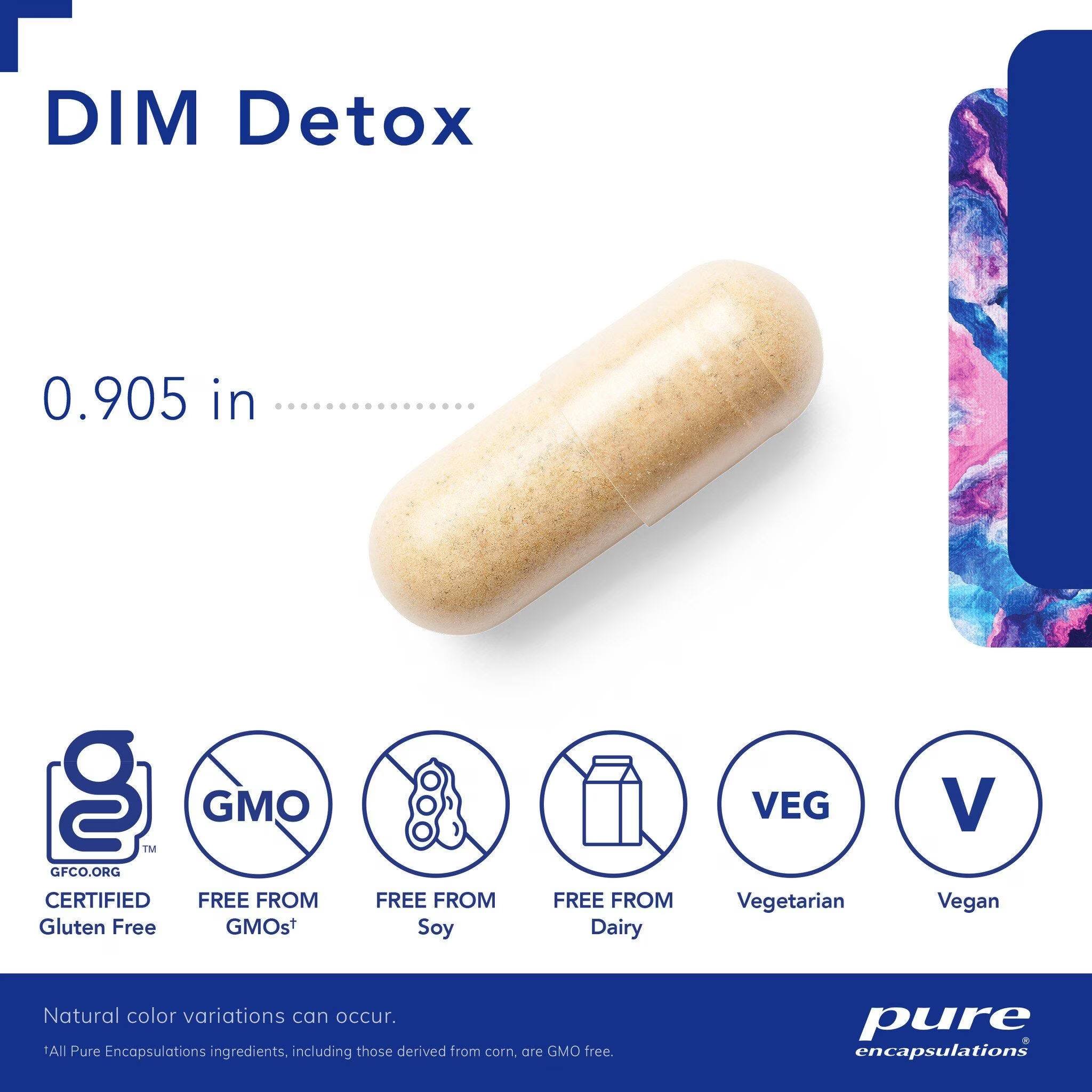 Pure Encapsulations Dim & Detox  60 capsules