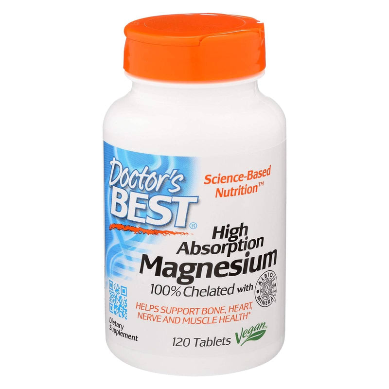 Doctor's Best High Absorption Magnesium, 100 Mg 120 Tablets