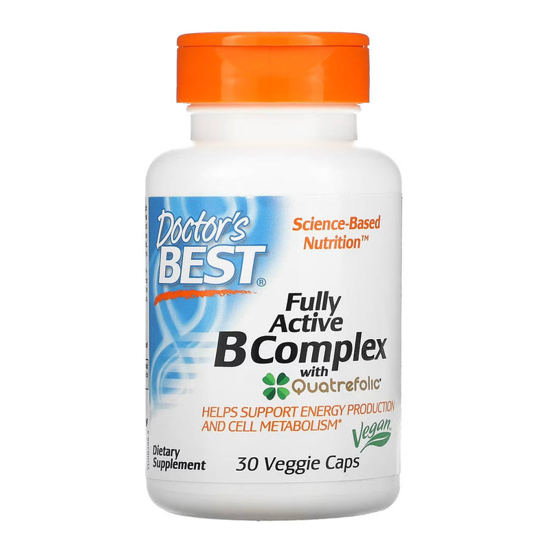 Doctor's Best Fully Active B Complex With Quatrefolic 30 vegetarian Capsules
