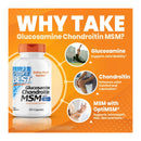 Doctor's Best Glucosamine Chondroitin MSM With OptiMSM - 120 Capsules - Joint Health