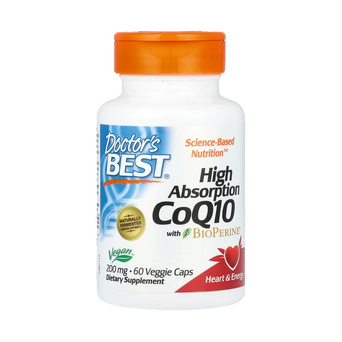Doctor's Best High Absorption Coq10 With Bioperine, 200 Mg 60 vegetarian Capsules
