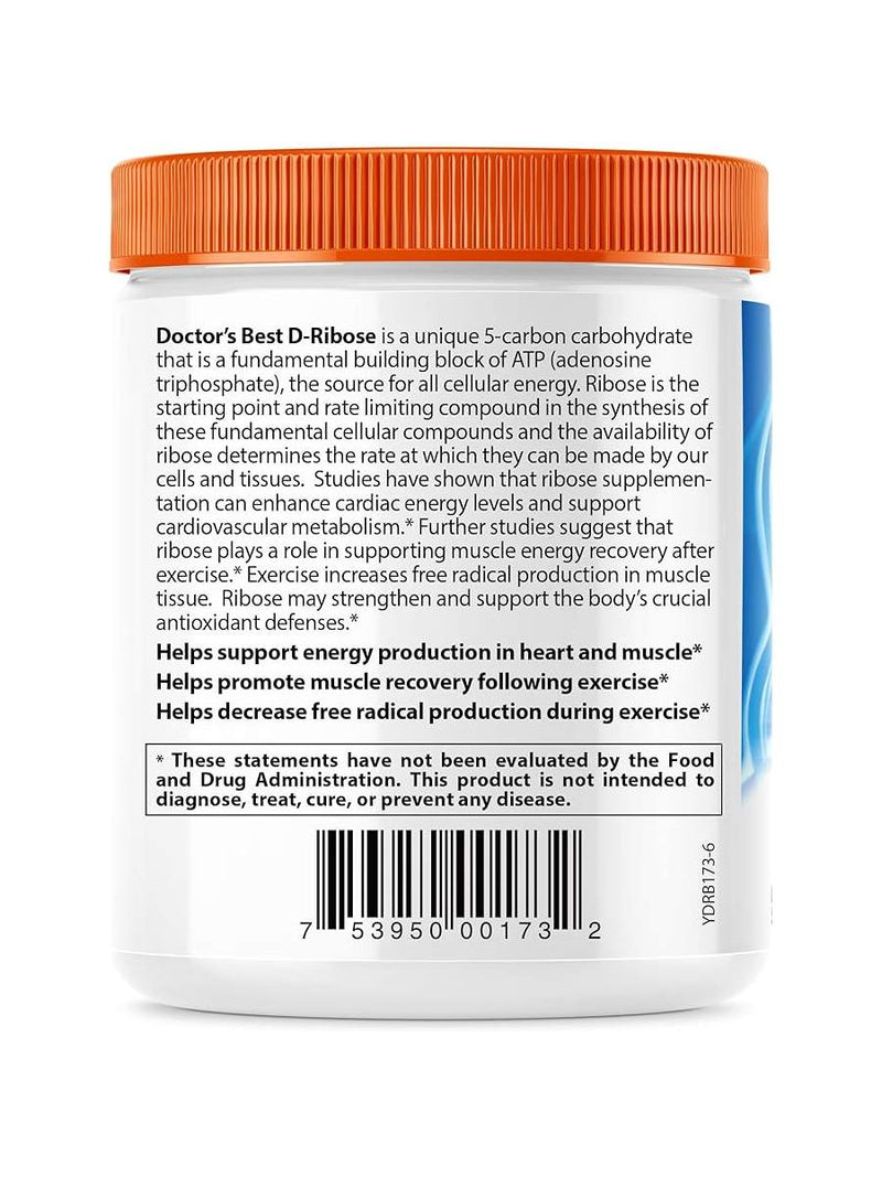 Doctor's Best Pure D-Ribose Powder With Bioenergy Ribose 250g