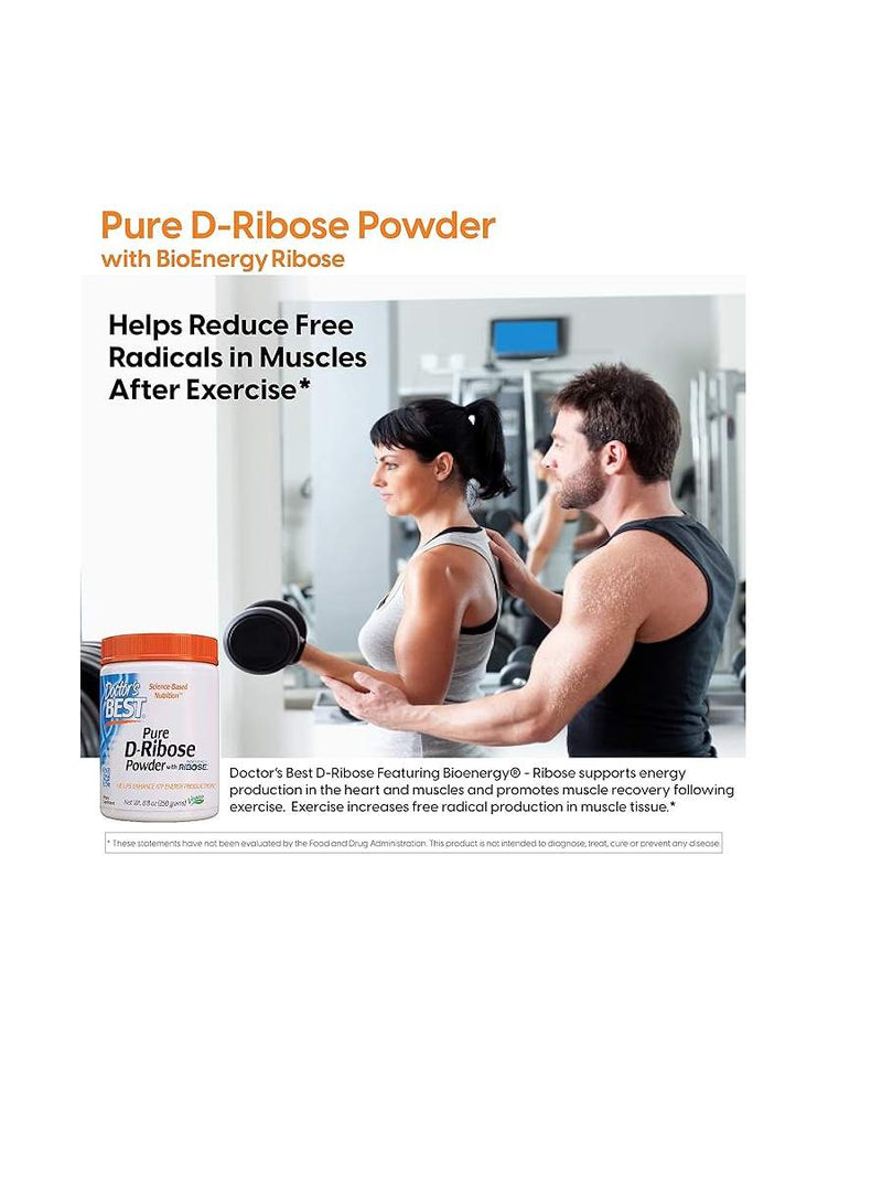 Doctor's Best Pure D-Ribose Powder With Bioenergy Ribose 250g