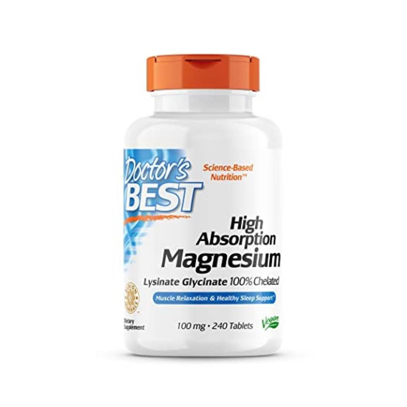 Doctor's Best High Absorption Magnesium, 100 Mg 240 Tablets