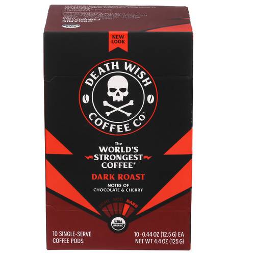 Death Wish Coffee Cups Arabica And Robusta Beans / 10 Coffee Pods