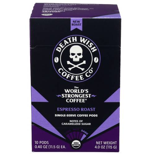 Death Wish Coffee Pods Espresso / 10 Coffee Pods