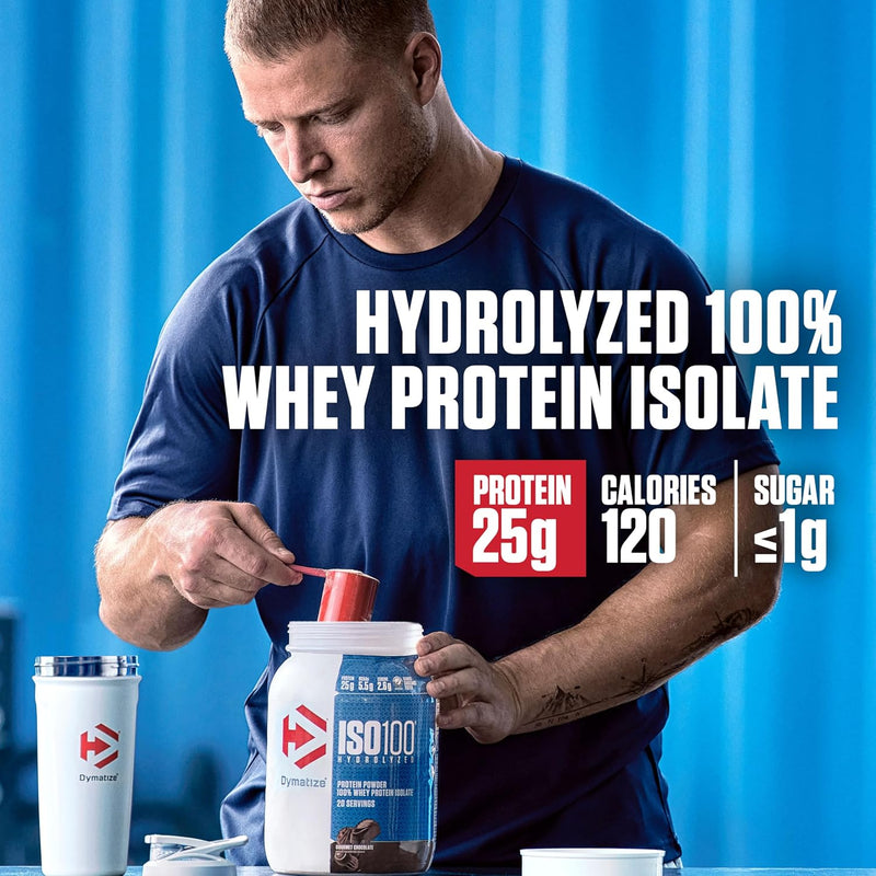 Dymatize ISO100 Hydrolyzed Whey Protein Isolate - Vanilla 3lbs - Protein Powder