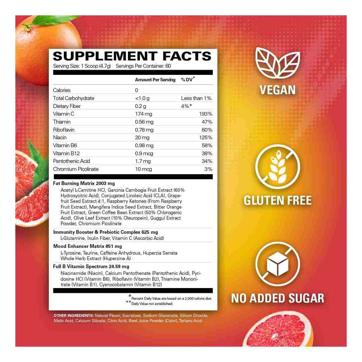 EHP Labs OxyShred Ultra Concentration - Pink Grapefruit 60 servings - Weight Management