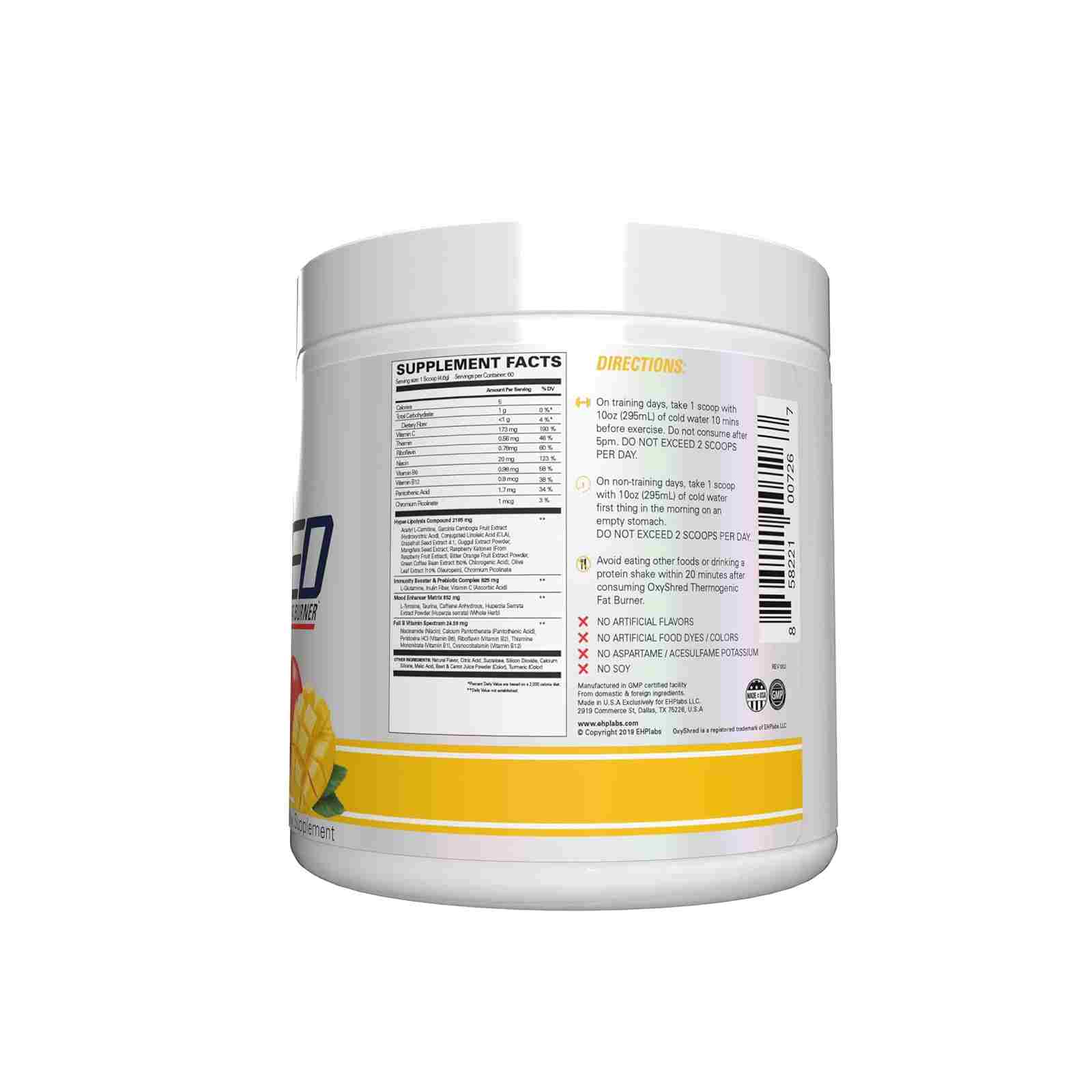 EHP Labs OxyShred Ultra Concentration - Mango 60 servings - Weight Management