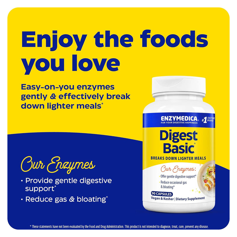 Enzymedica Digest Basic - 90 Capsules - Enzymes