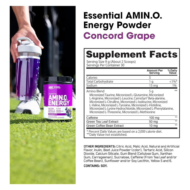 Optimum Nutrition Essential Amino Energy Concord Grape / 30 Servings