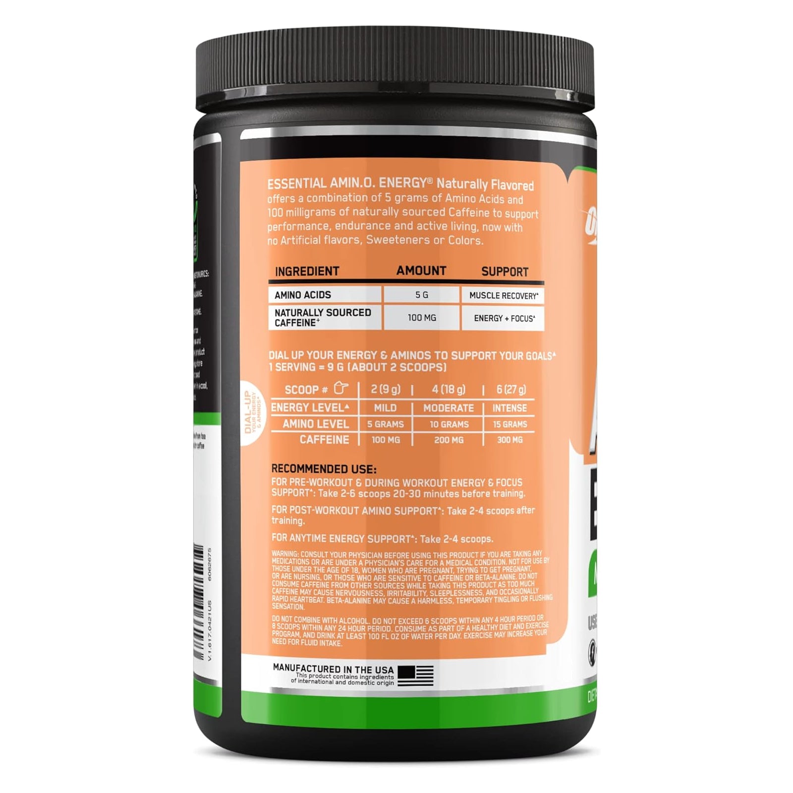 Optimum Nutrition Essential Amino Energy Peach Lemonade / 30 Servings