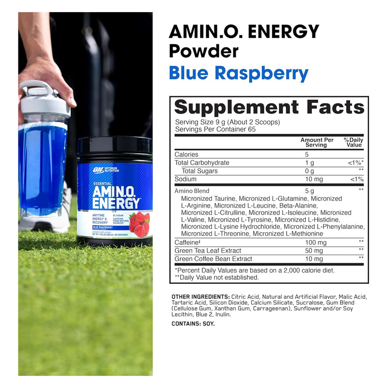 Optimum Nutrition Essential Amino Energy Blue Raspberry / 65 Servings